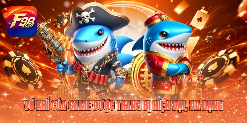 Vũ khí của game được trang bị hiện đại, đa dạng